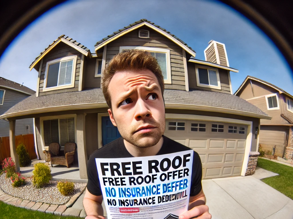 Someone Offered Me a Free Roof and Said I Wouldn't Even Need to Pay My Homeowners Insurance Deductible. Do You Offer That